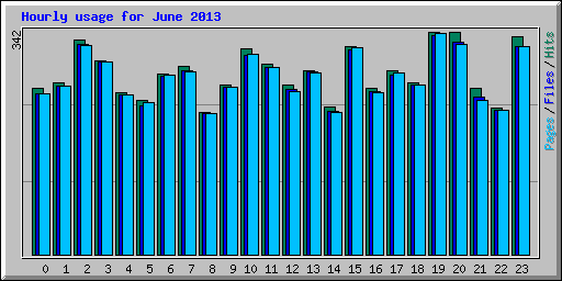 Hourly usage for June 2013
